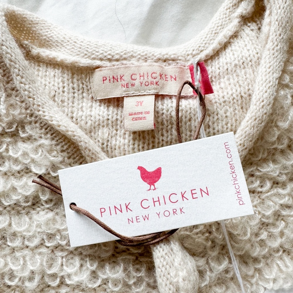 NWT Pink Chicken cardigan 3yo